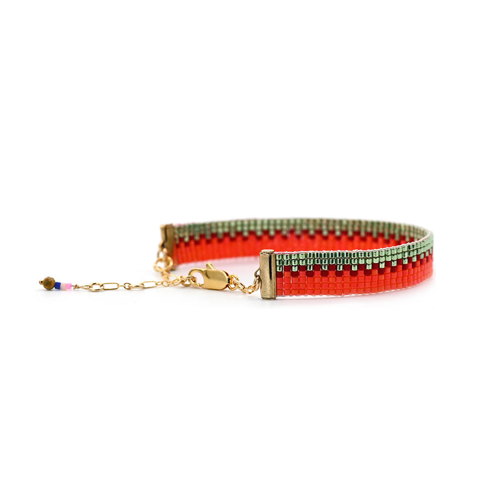 Naronna handmade woven Kalani Bracelet with colourful pattern