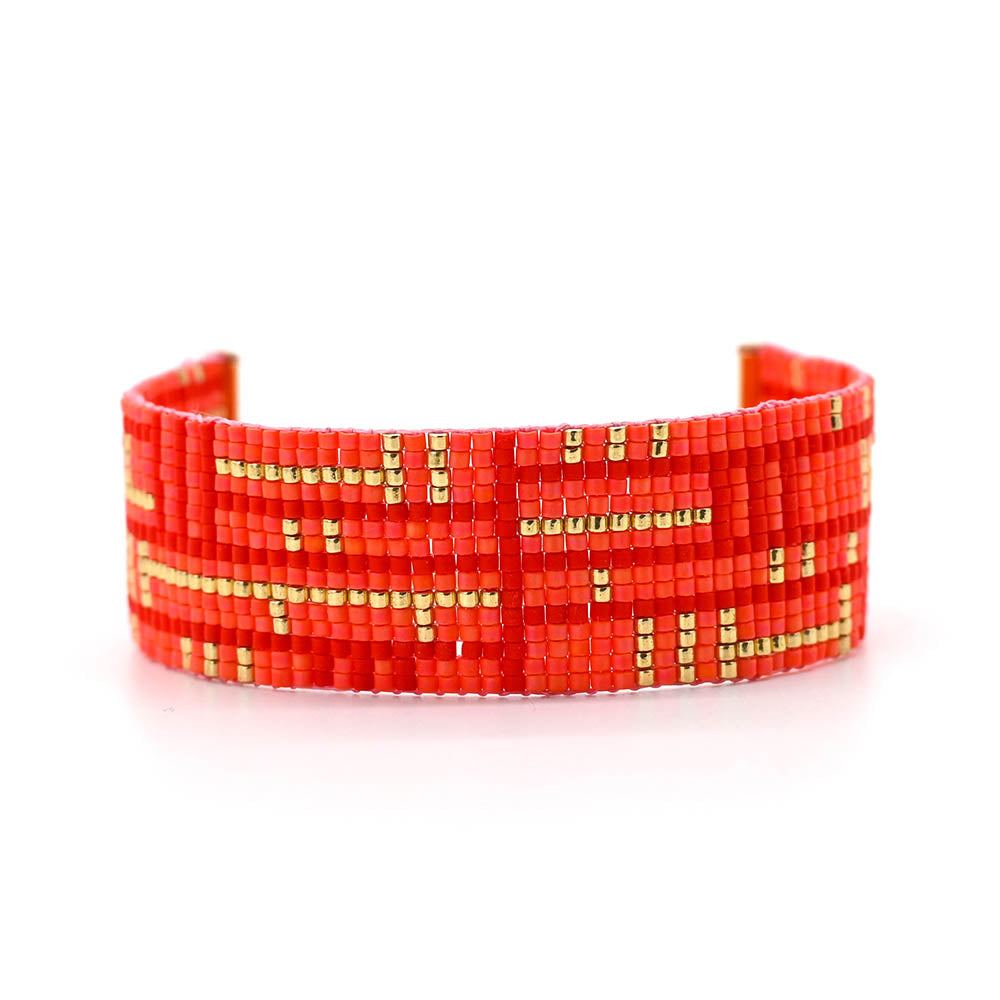 Naronna handmade woven Kayla Bracelet with colourful pattern