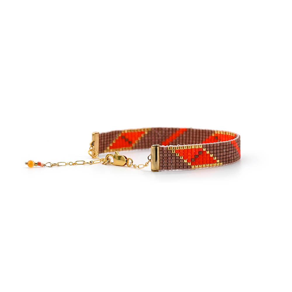 Naronna handmade woven Kiara Bracelet with colourful pattern