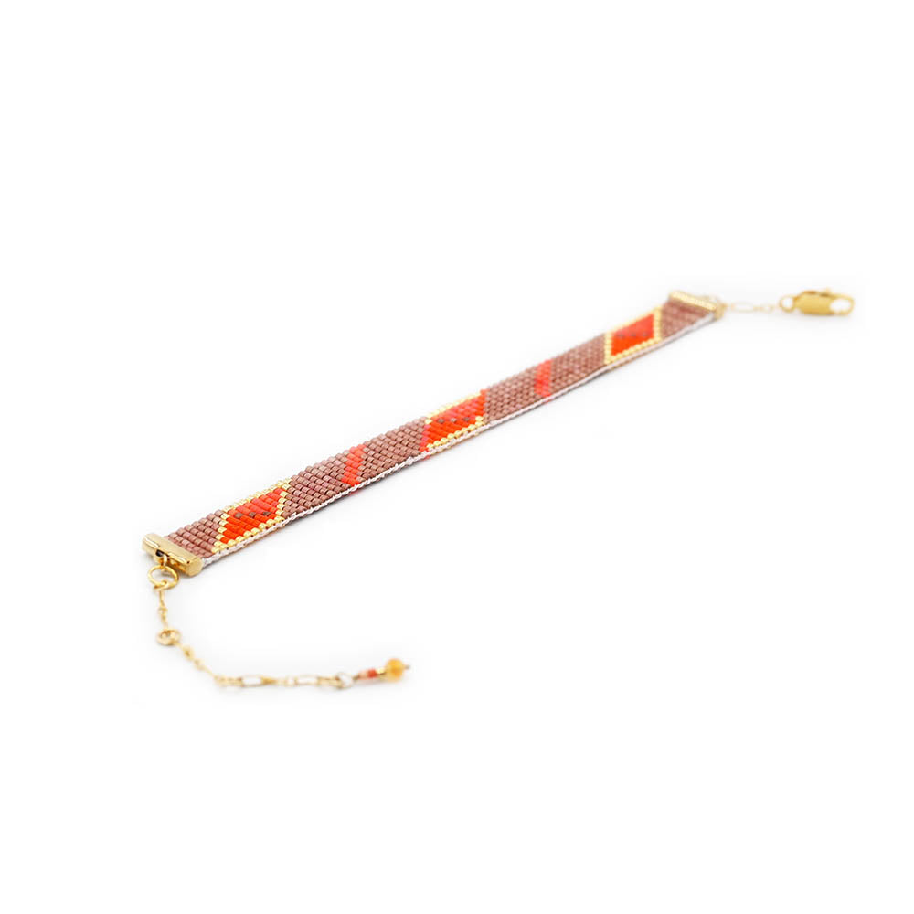 Naronna handmade woven Kiara Bracelet with colourful pattern