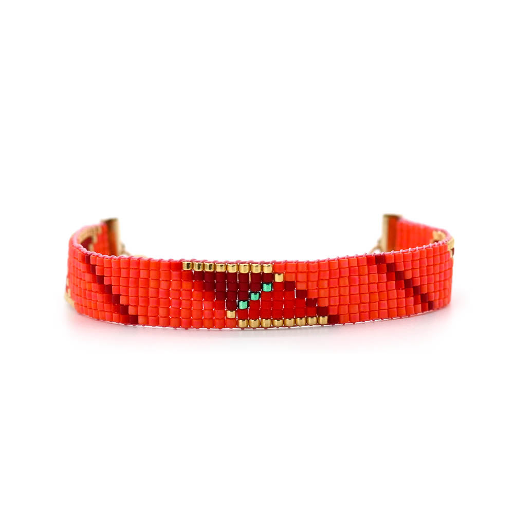 Naronna handmade woven Kira Bracelet with colourful pattern