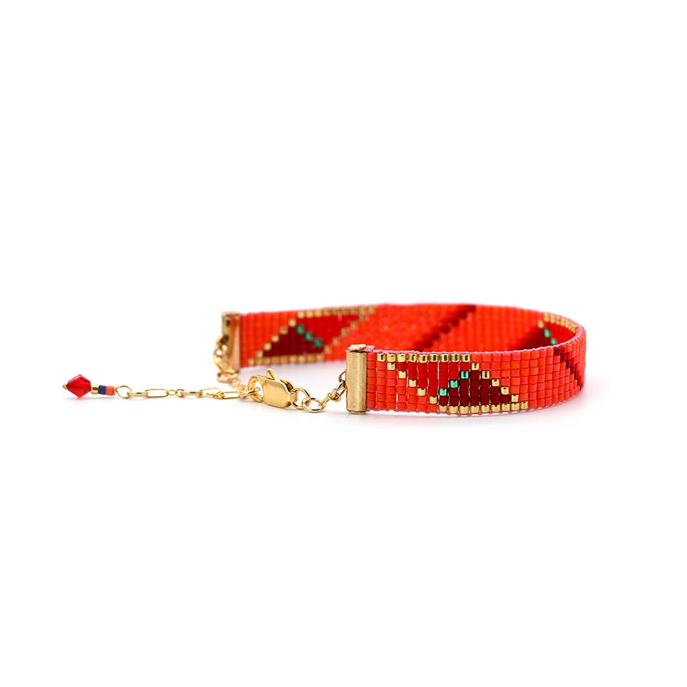 Naronna handmade woven Kira Bracelet with colourful pattern