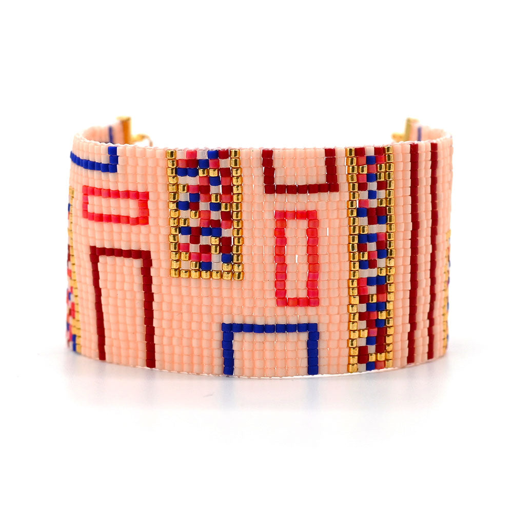 Naronna handmade woven Lily Bracelet with colourful pattern