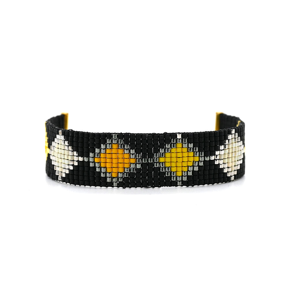 Naronna handmade woven Louis Bracelet with colourful pattern