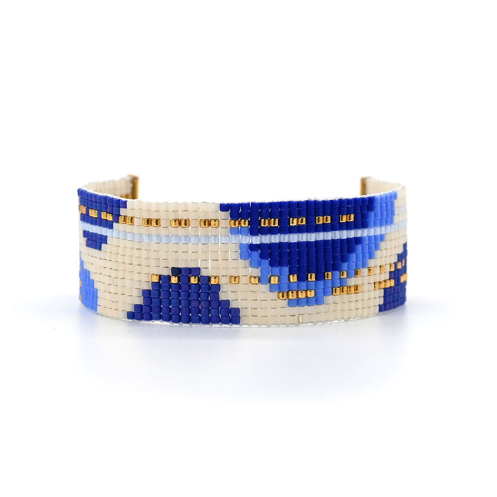 Naronna handmade woven Luna Bracelet with colourful pattern