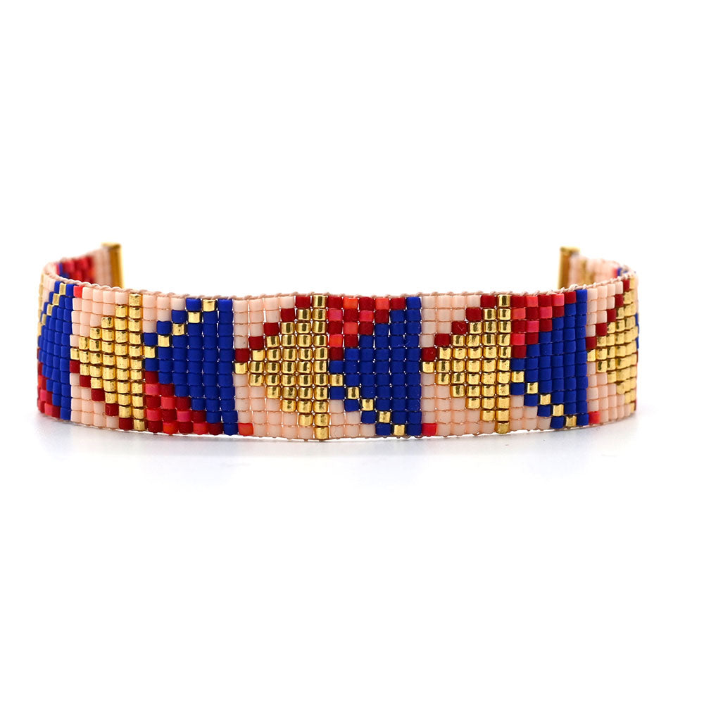 Naronna handmade woven Lyla Bracelet with colourful pattern