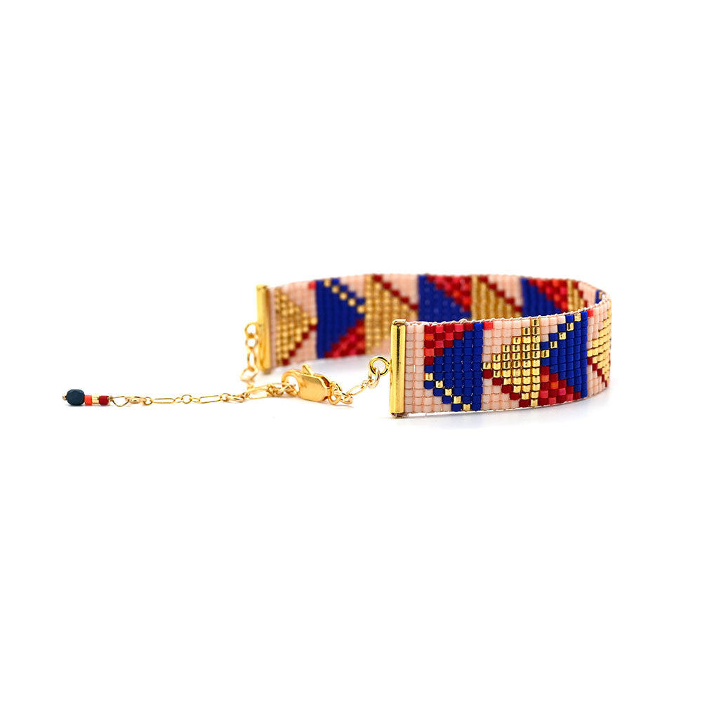 Naronna handmade woven Lyla Bracelet with colourful pattern