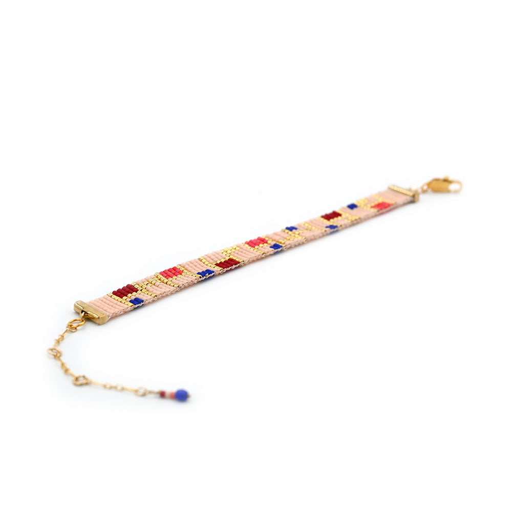 Naronna handmade woven Margaret Bracelet with colourful pattern