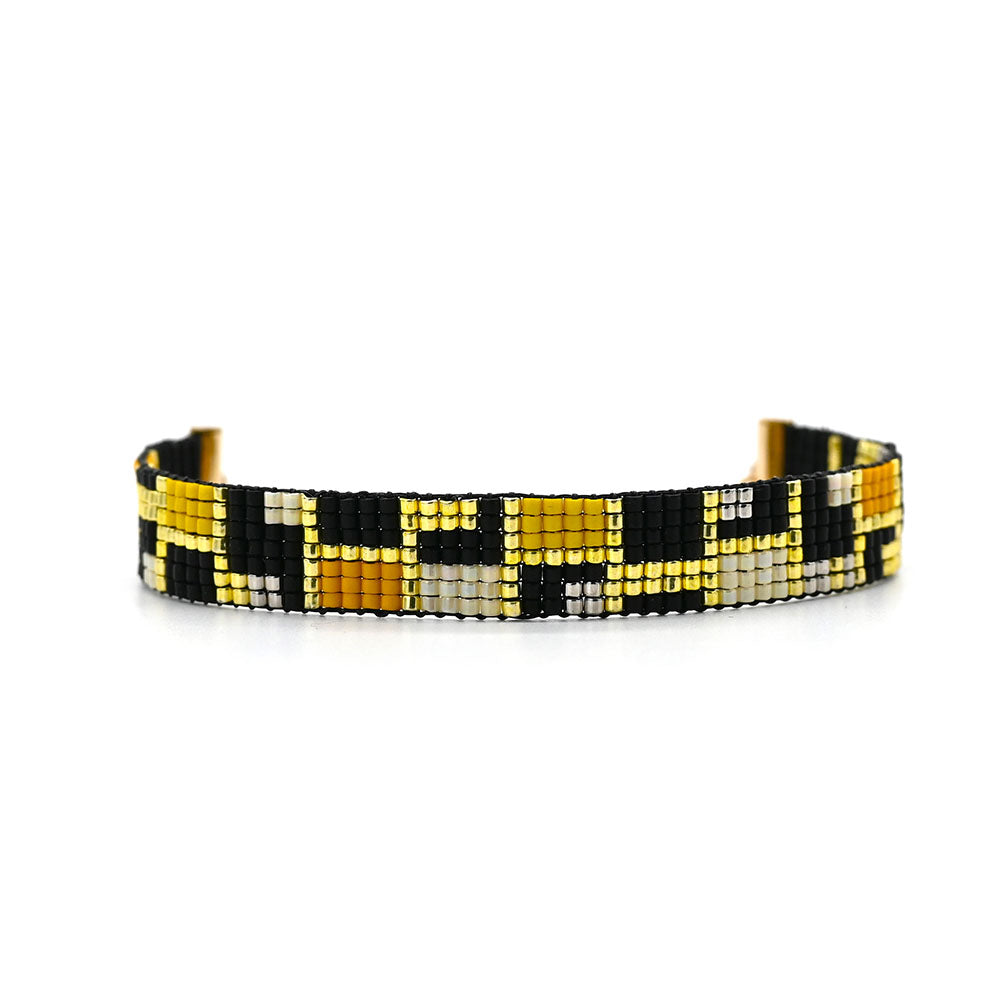 Naronna handmade woven Margot Bracelet with colourful pattern