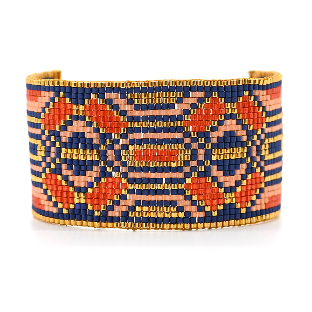 Naronna handmade woven Marina Bracelet with colourful pattern