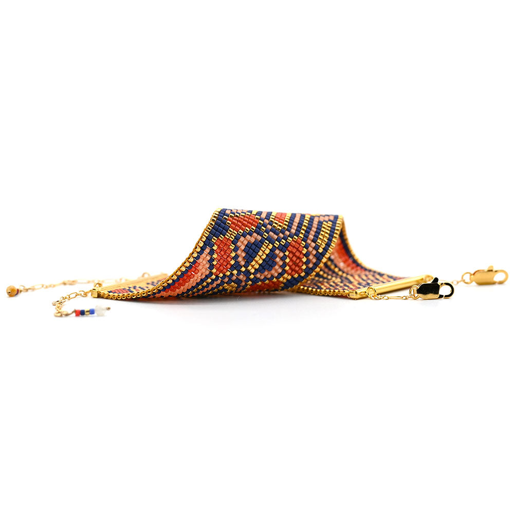 Naronna handmade woven Marina Bracelet with colourful pattern