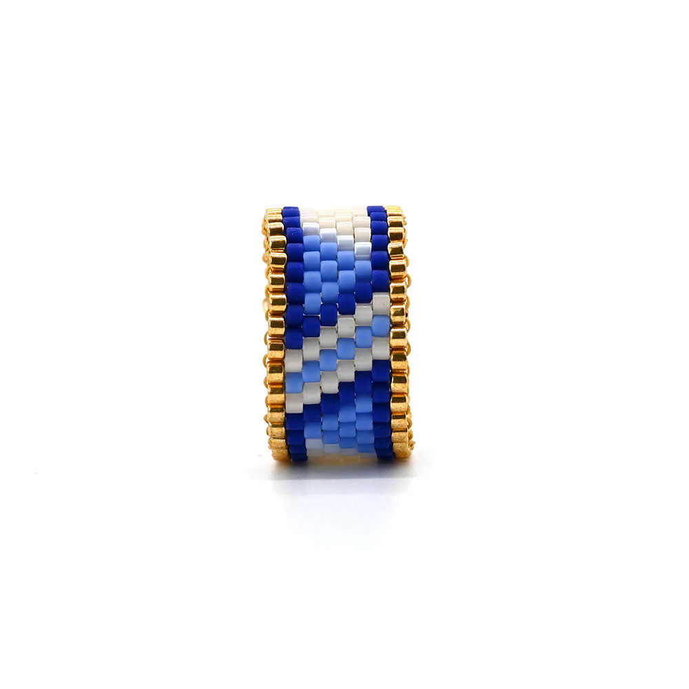 Naronna handmade woven May Ring with colourful pattern