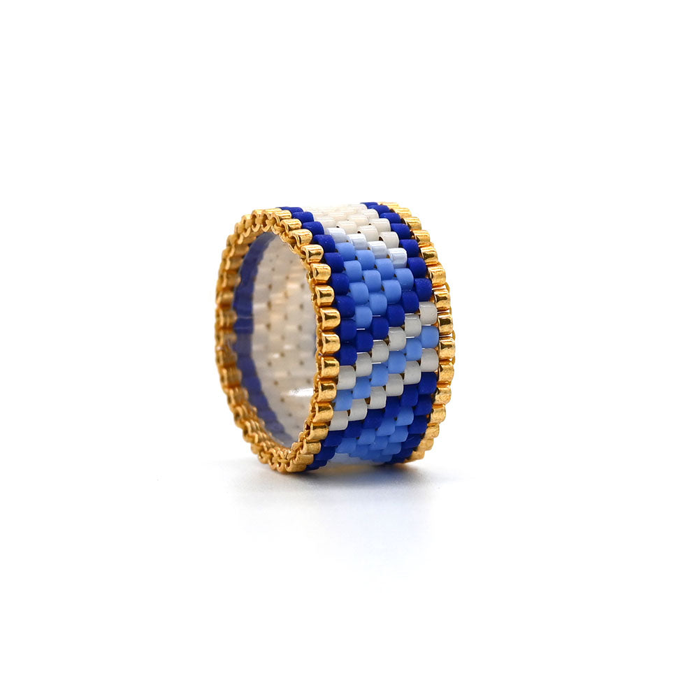 Naronna handmade woven May Ring with colourful pattern