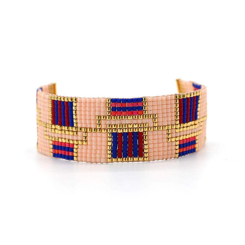 Naronna handmade woven Maya Bracelet with colourful pattern