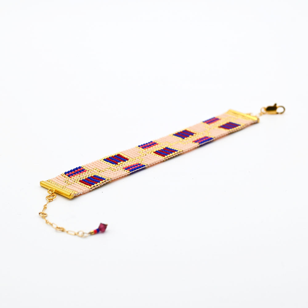 Naronna handmade woven Maya Bracelet with colourful pattern