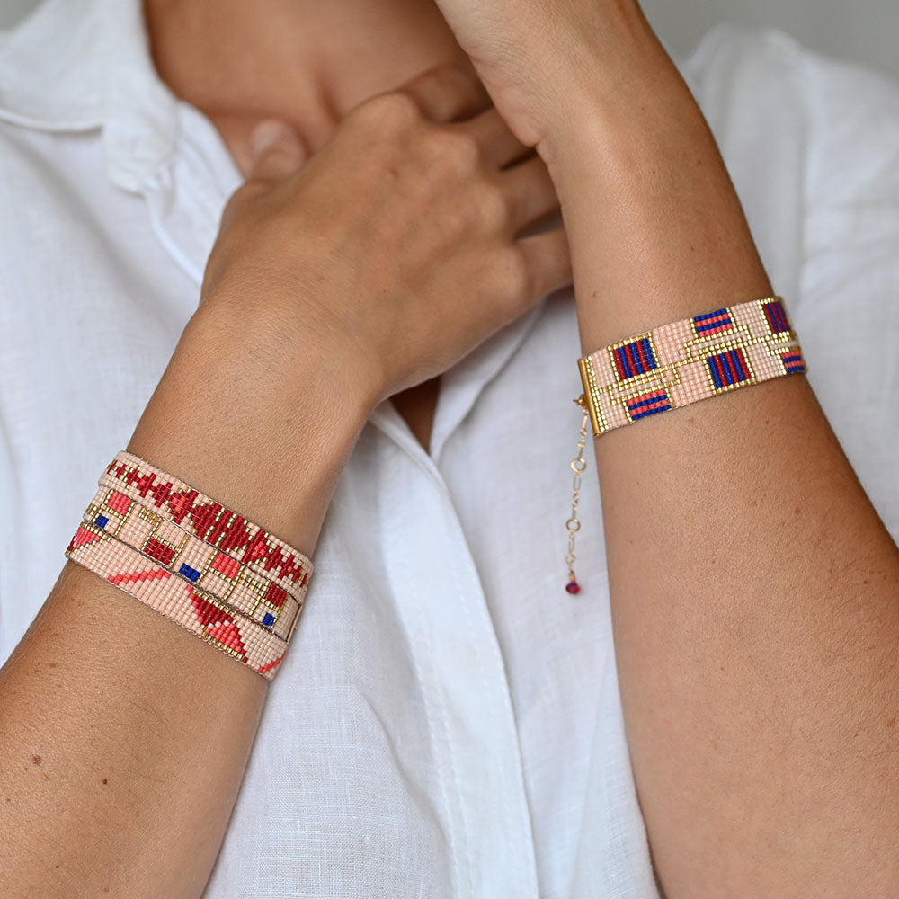 Naronna handmade woven Maya Bracelet with colourful pattern