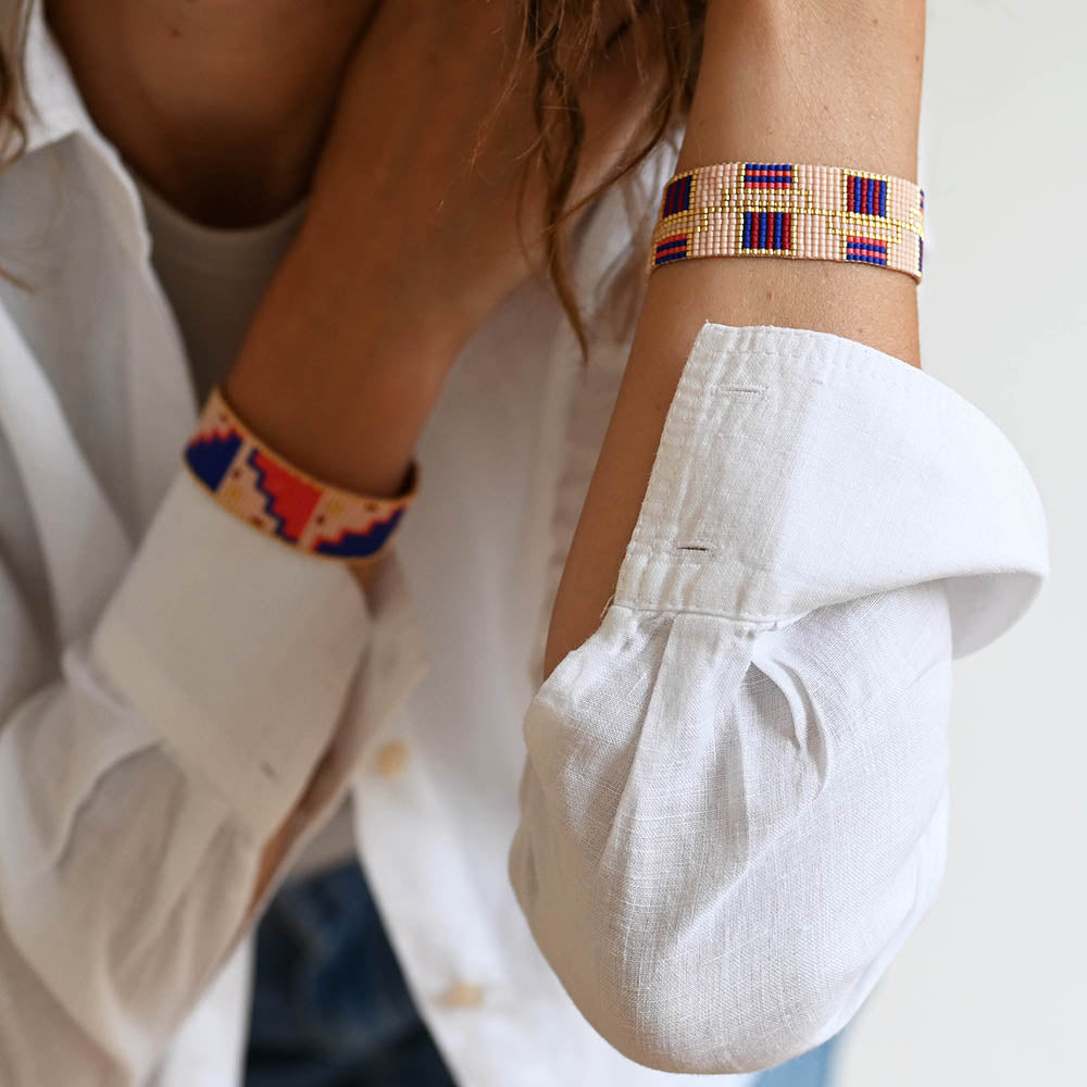 Naronna handmade woven Maya Bracelet with colourful pattern