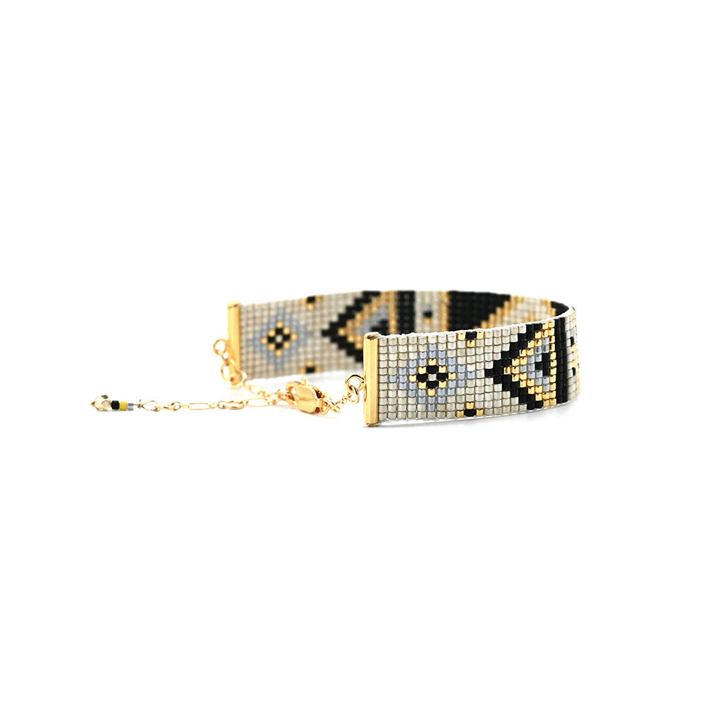 Naronna handmade woven Nadia Bracelet with colourful pattern