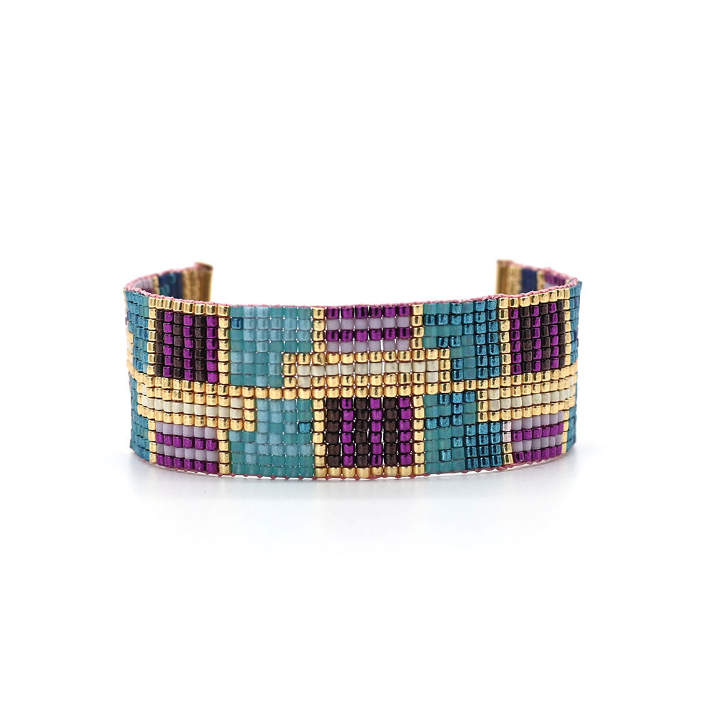 Naronna handmade woven Naomi Bracelet with colourful pattern