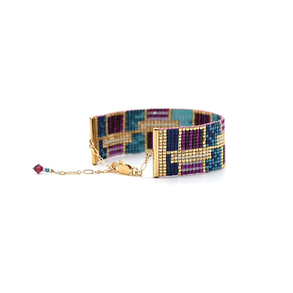 Naronna handmade woven Naomi Bracelet with colourful pattern