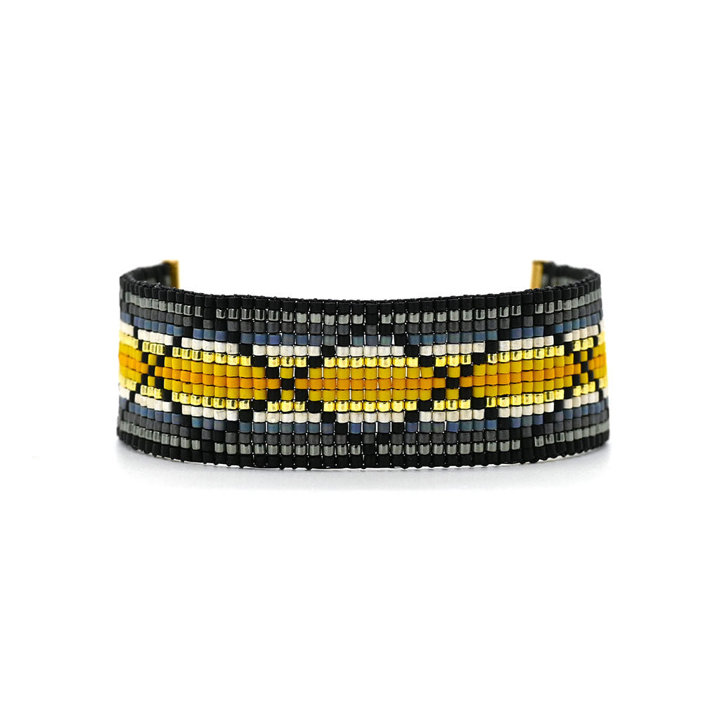 Naronna handmade woven Quinn Bracelet with colourful pattern