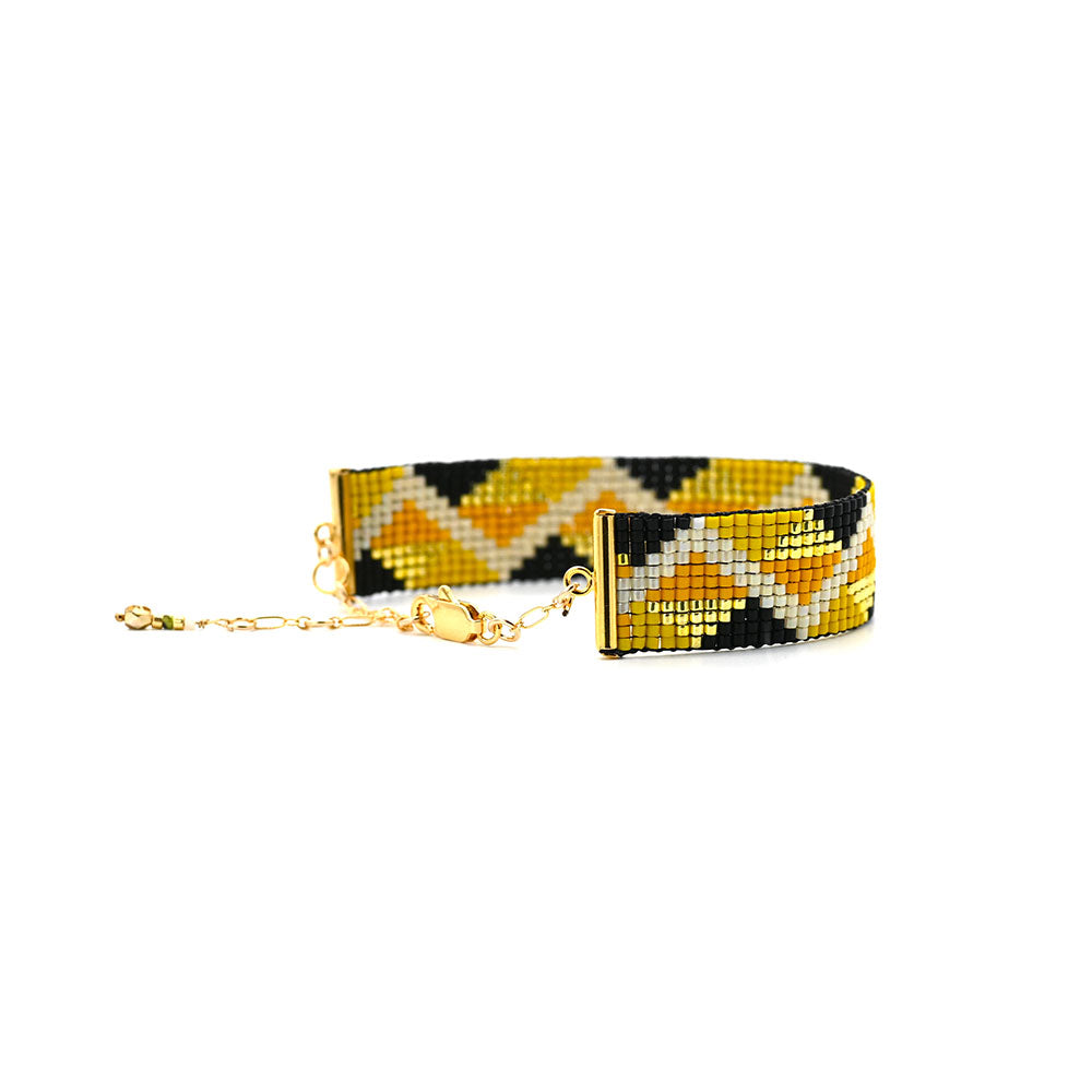 Naronna handmade woven Rachel Bracelet with colourful pattern