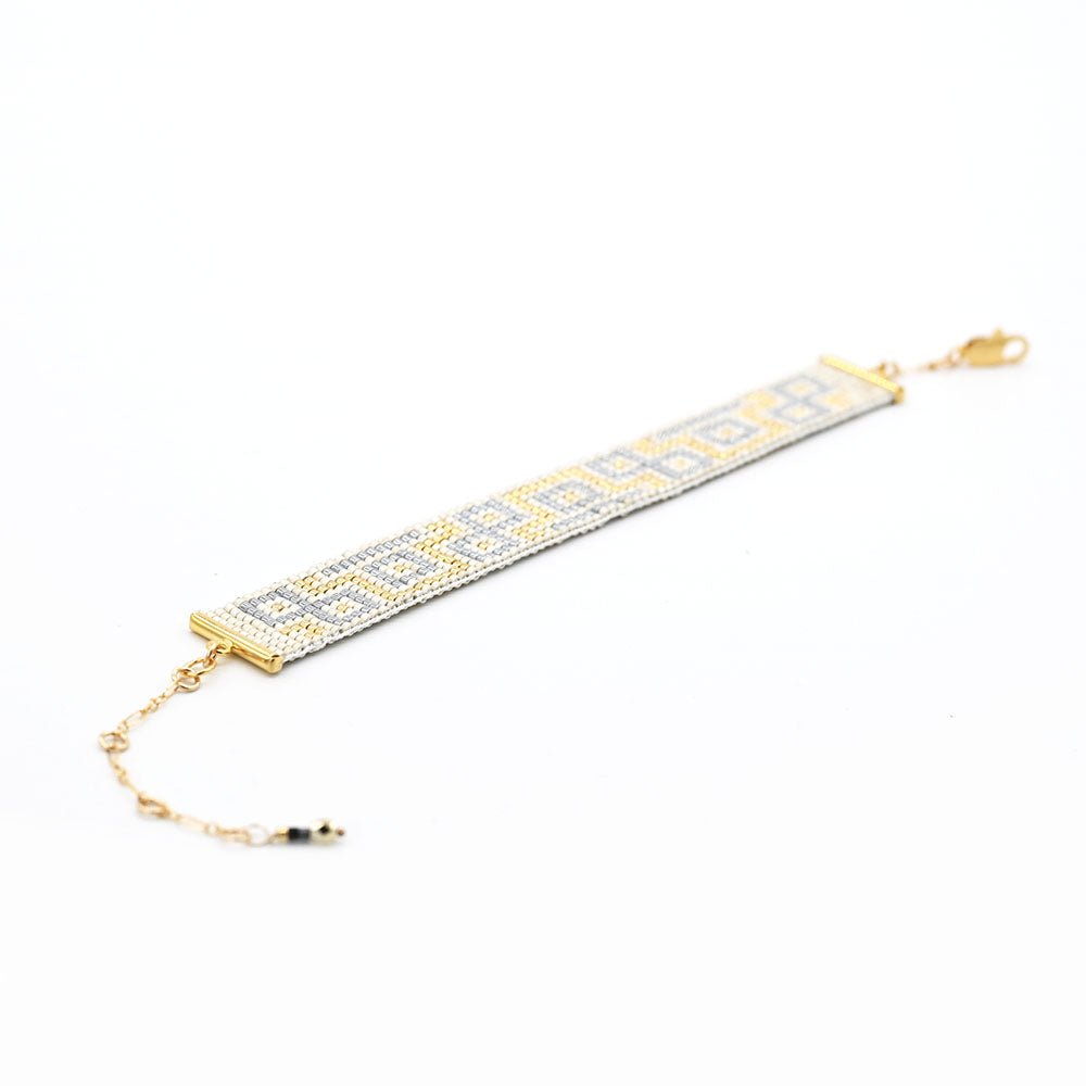 Naronna handmade woven Reese Bracelet with colourful pattern