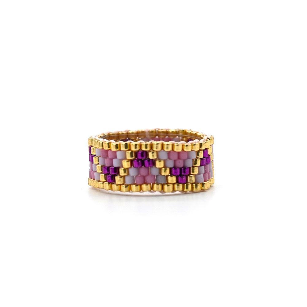 Naronna handmade woven Rhea Bracelet with colourful pattern