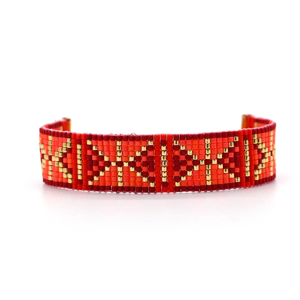 Naronna handmade woven Rheidi Bracelet with colourful pattern