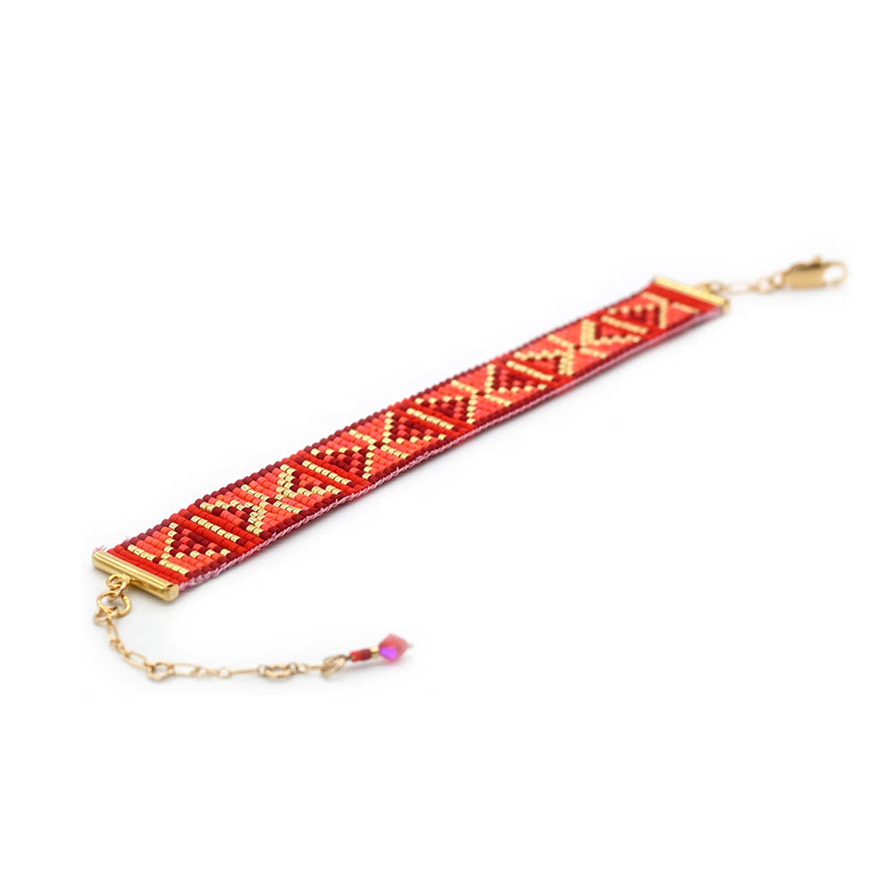 Naronna handmade woven Rheidi Bracelet with colourful pattern