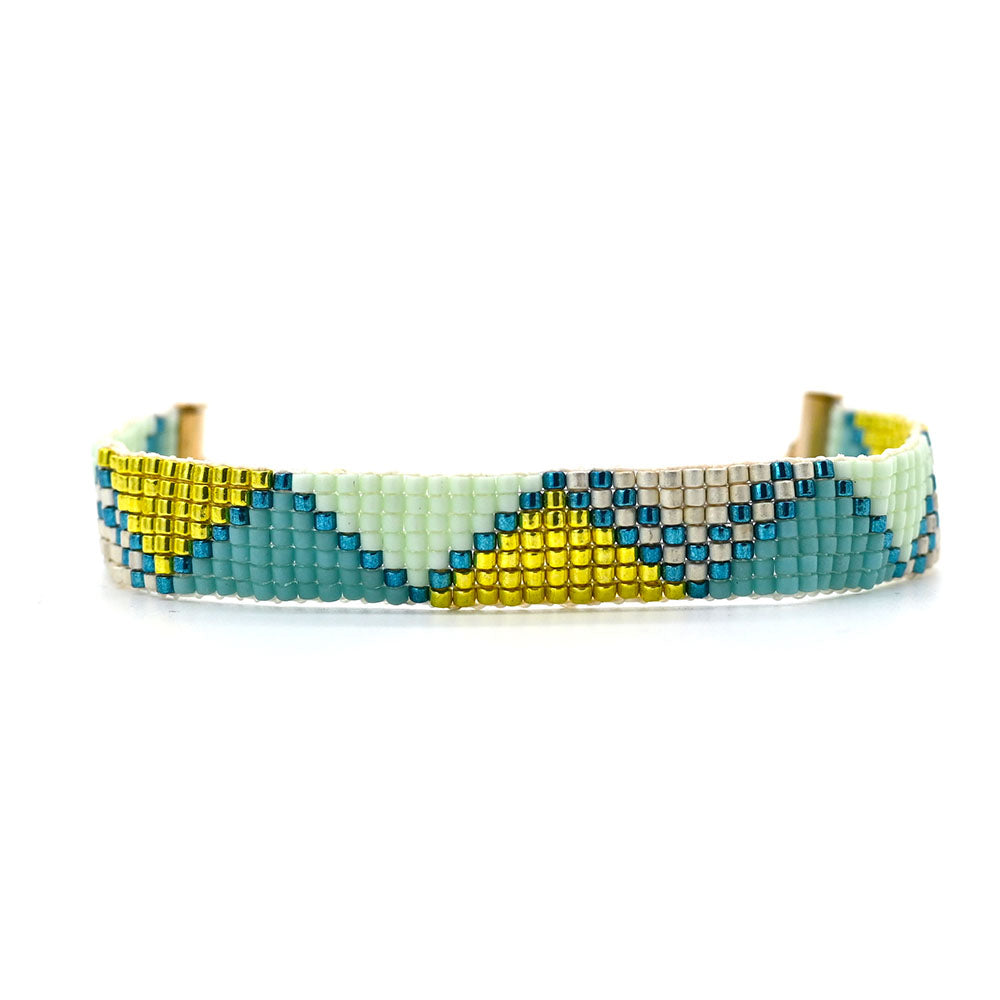 Naronna handmade woven Samara Bracelet with colourful pattern