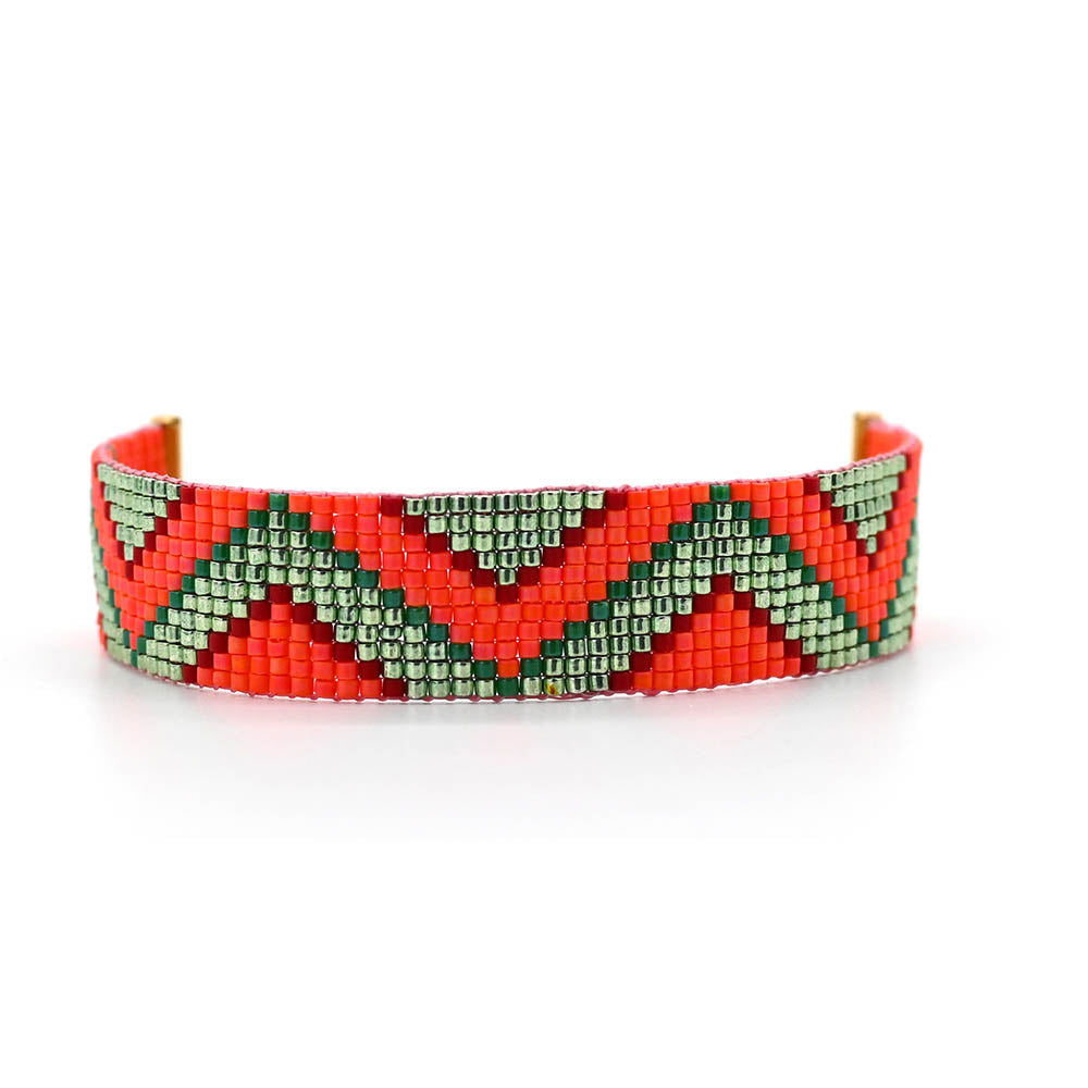 Naronna handmade woven Selah Bracelet with colourful pattern