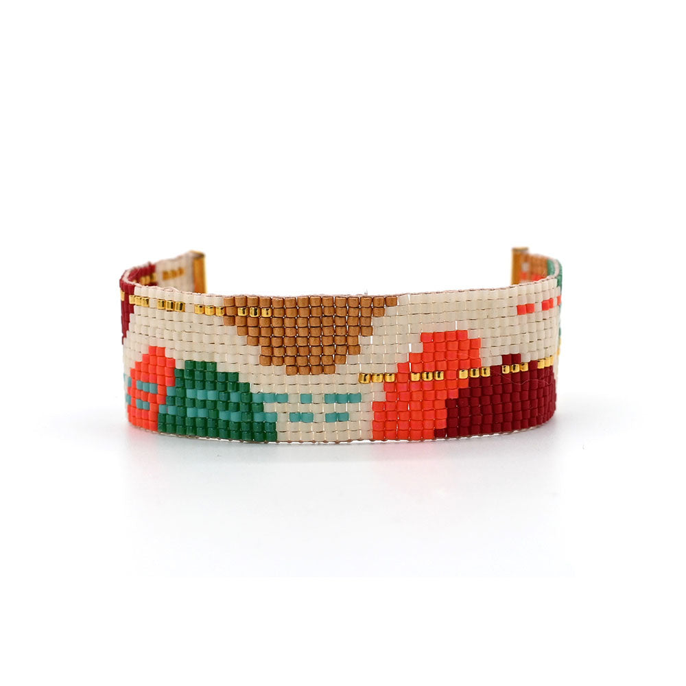 Naronna handmade woven Serena Bracelet with colourful pattern