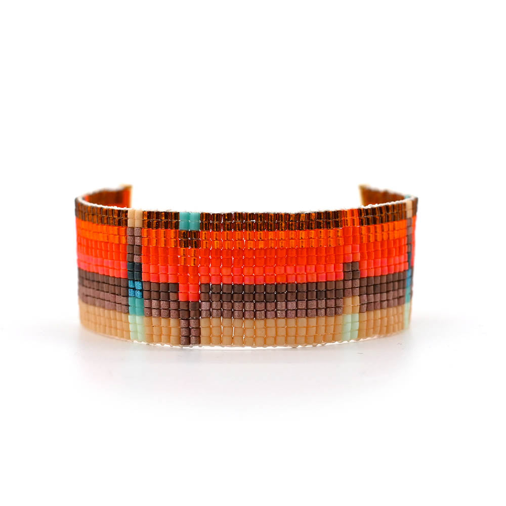 Naronna handmade woven Sienna Bracelet with colourful pattern