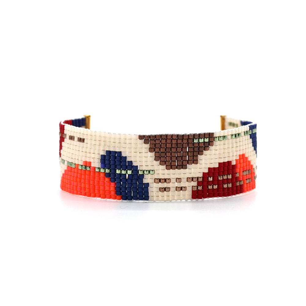 Naronna handmade woven Sofia Bracelet with colourful pattern