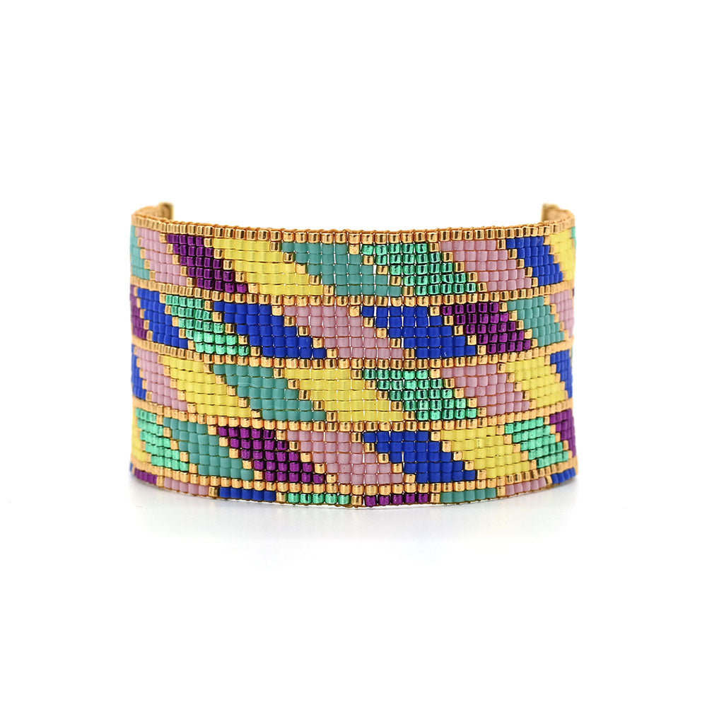 Naronna handmade woven Stella Bracelet with colourful pattern