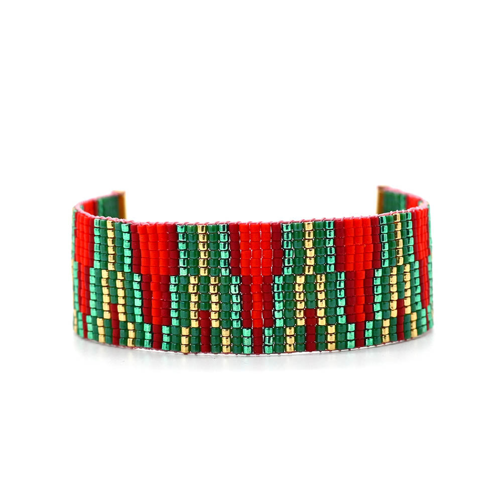 Naronna handmade woven Talia Bracelet with colourful pattern