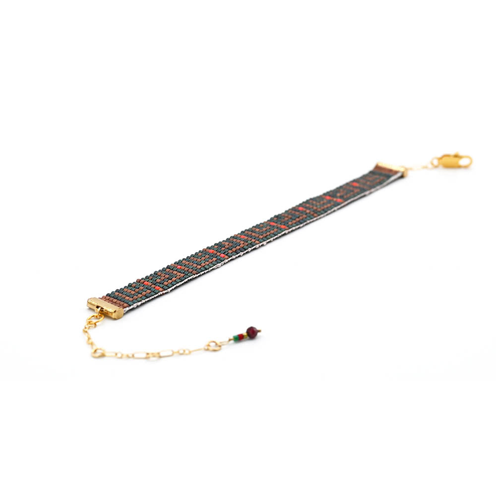 Naronna handmade woven Tatum Bracelet with colourful pattern