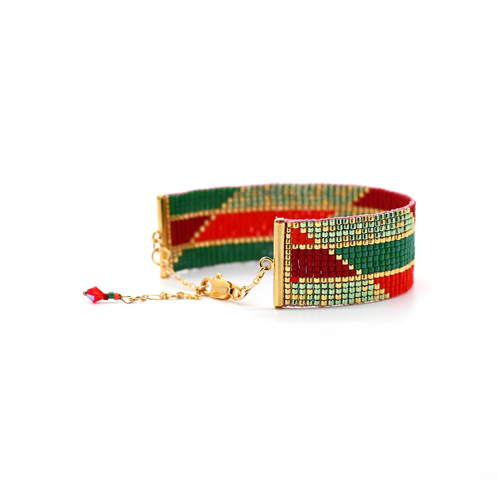 Naronna handmade woven Thea Bracelet with colourful pattern