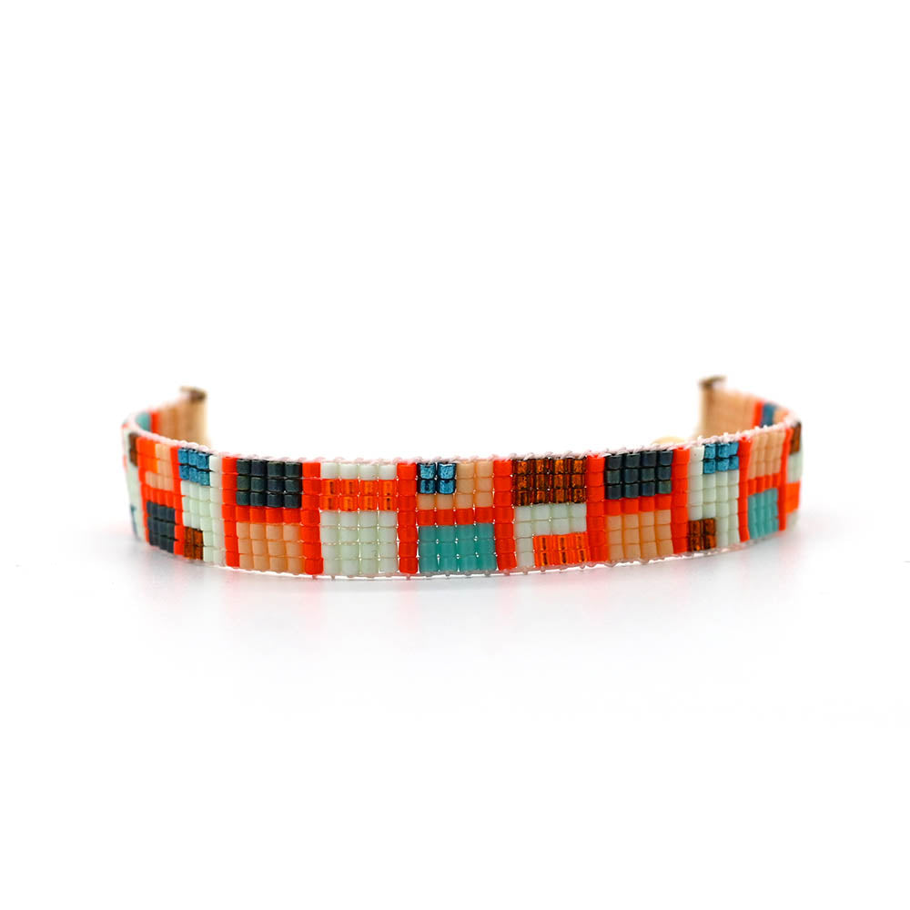 Naronna handmade woven Vera Bracelet with colourful pattern