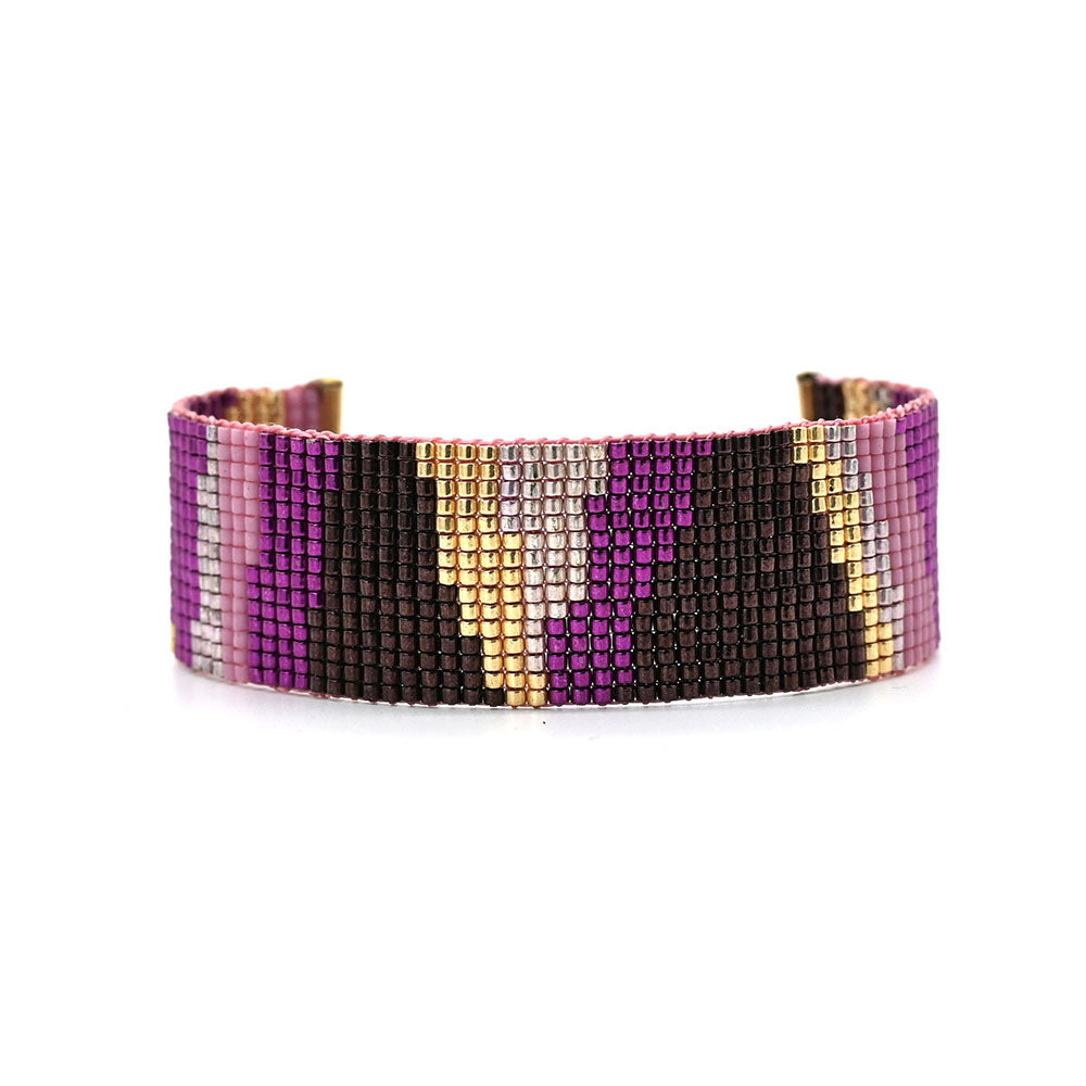 Naronna handmade woven Victoria Bracelet with colourful pattern