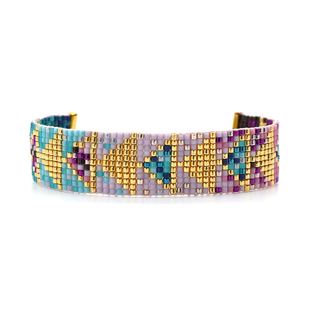 Naronna handmade woven Zara Bracelet with colourful pattern