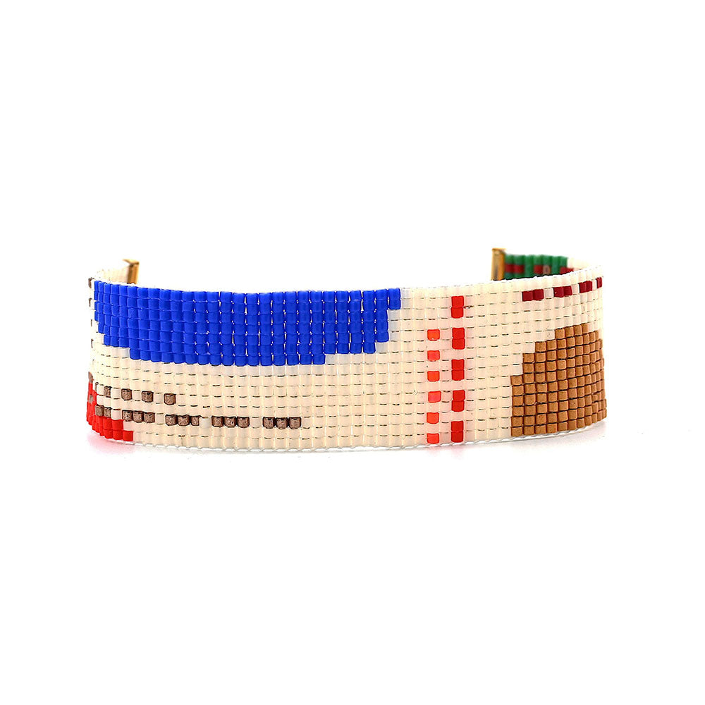 Naronna handmade woven Zora Bracelet with colourful pattern